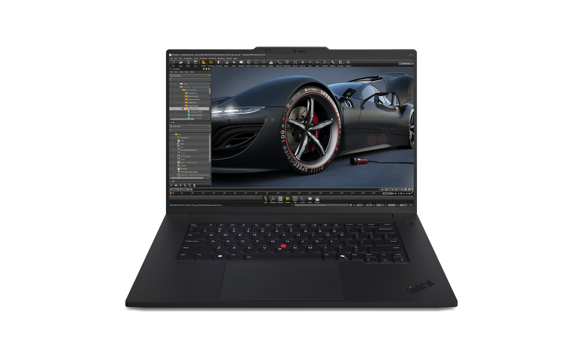 ThinkPad P1 Gen 7 front open view
